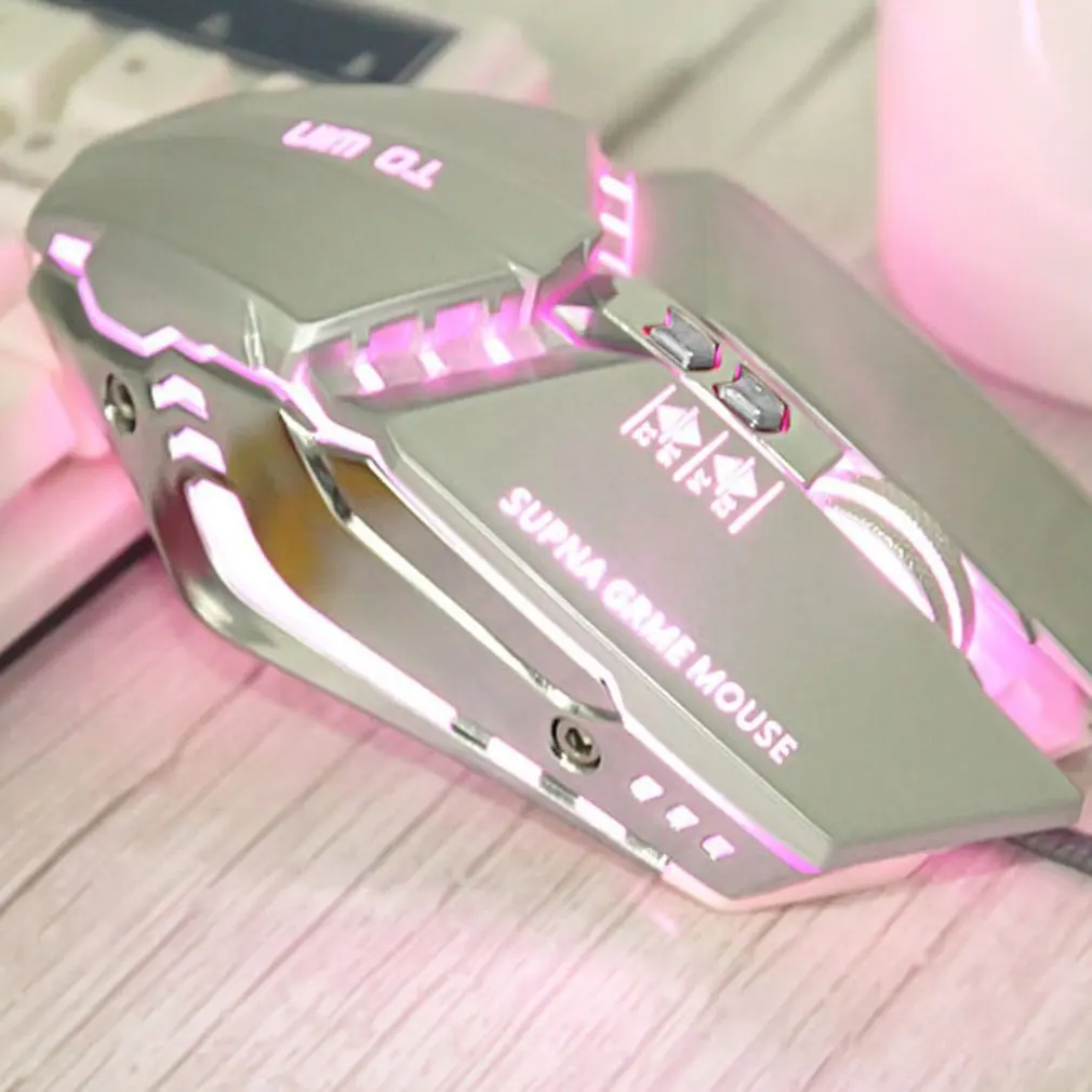 Механическая металлическая мышь для макросъемки, Usb светильник, игровая мышь Rgb, аксессуары для компьютера