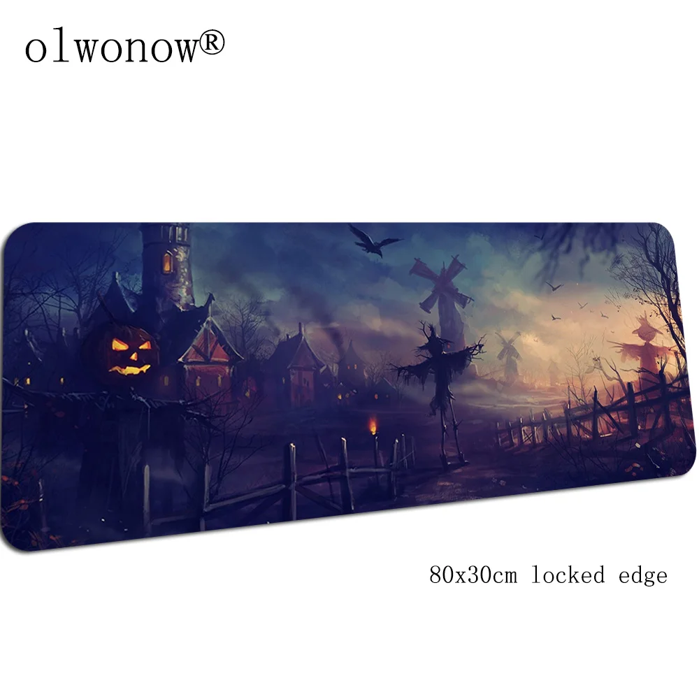design 4 Хэллоуин Тыква коврик для мыши 80x30 см игровой коврик для мыши большой геймерский коврик esports игровой компьютерный стол padmouse коврики для игровой клавиатуры - Цвет: design 4