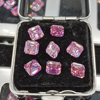 

Pink Moissanite Pincushion Loose Bead Stone 4.5mm Clear Luxurious Diamond DIY Jewelry Material