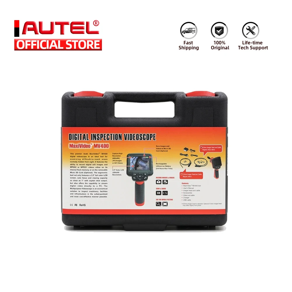 Цифровая камера Autel Maxivideo MV400 видеокамера 5 мм с диаметром 8 широкоугольный