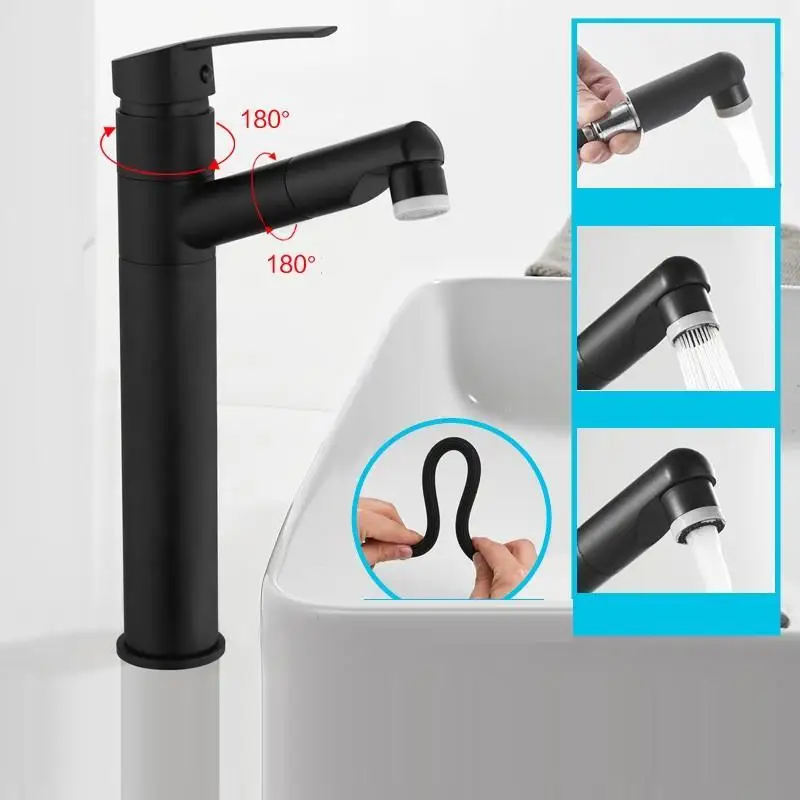 Number 15 Mitigeur Parede Preta Lavabo Musluk водопроводной воды черный Pia Para бассейна Robinet Salle De Bain Banheiro Torneira Ванная раковина кран - Цвет: Number 15