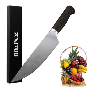 

XITUO 8" inch chef knife Germany 4410 stainless steel Blade Razor Sharp Kitchen Knife Cleaver Meat Cutter Salmon Slicing Knife