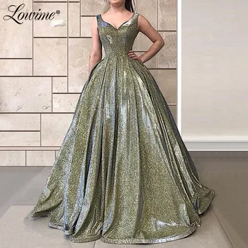 

V Neck Puffy Prom Dresses A Line Vestidos Formal Robe De Soiree 2020 Vestidos De Fiesta De Noche Plus Size Party Dress Custom