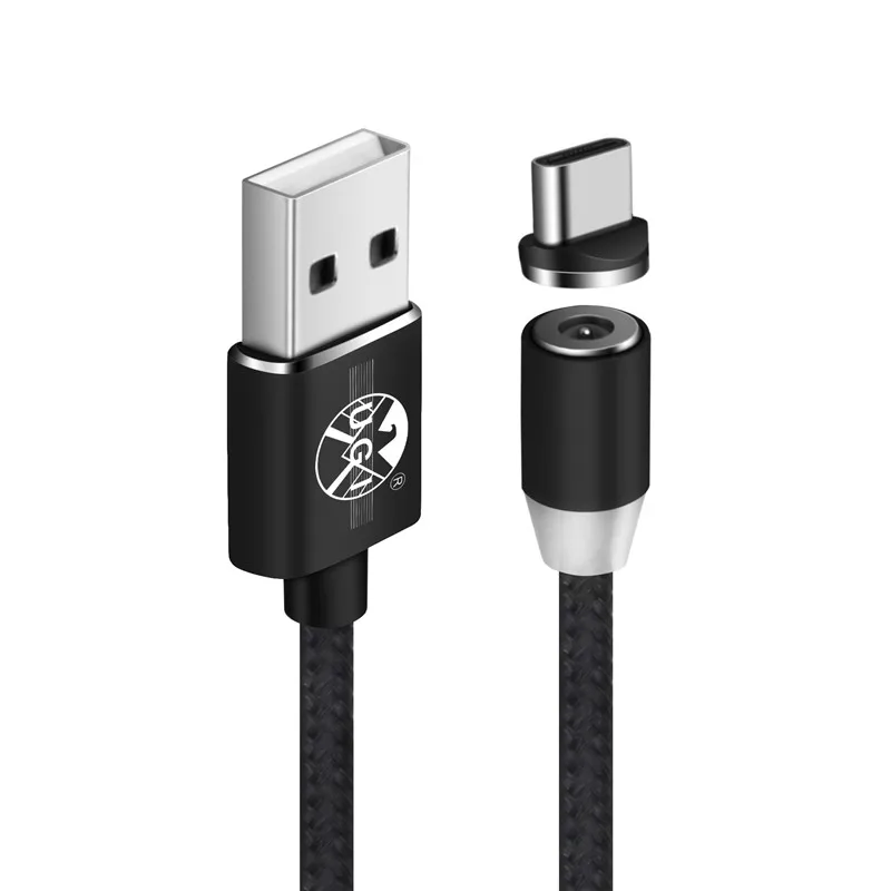 Магнитный зарядный кабель 1~ 3 м Micro usb type C для iPhone 8 7 6S LG Lot - Цвет: Black Type-C Cable