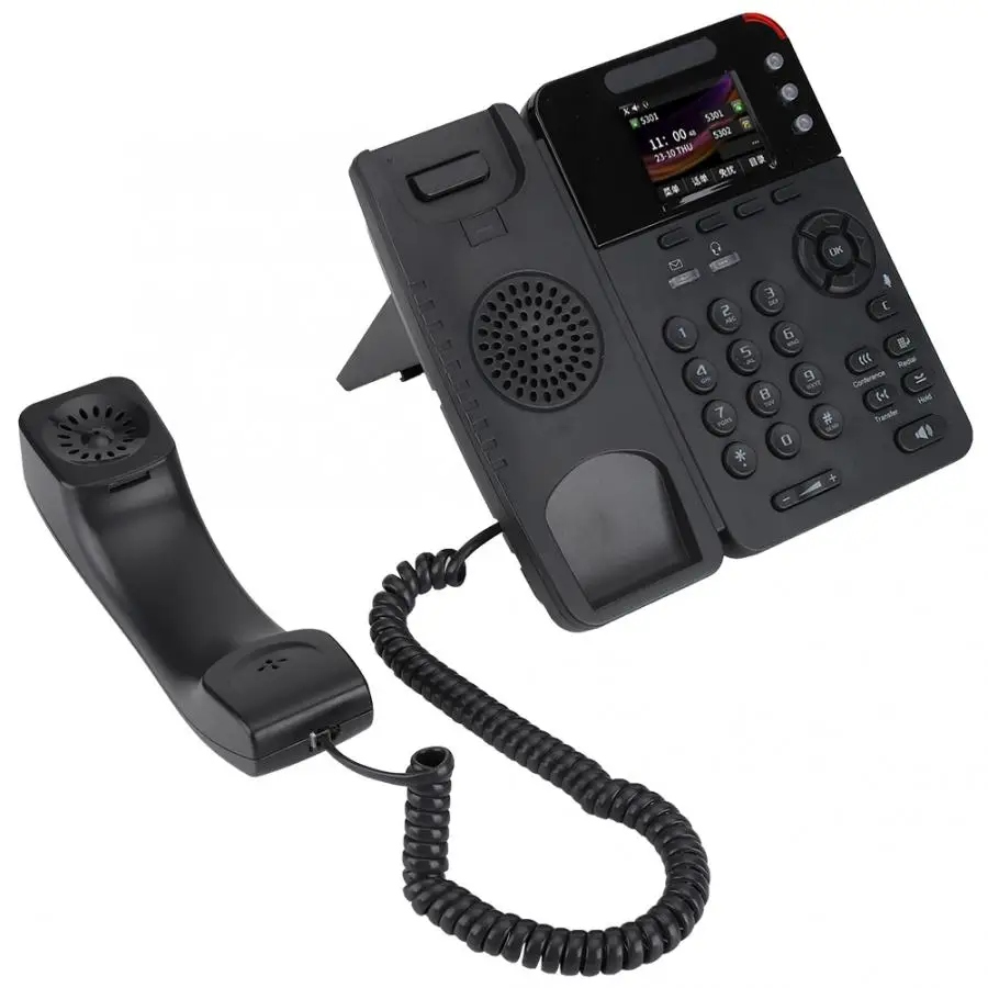 Телефон fijo ES282 C 2 4 дюйма 320x240 HD цветной ЖК экран со звуком IP Smart VOIP SIP телефон 110 240 в