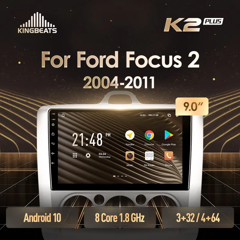 KingBeats штатное головное устройство For Ford Focus 2 Mk 2004 2011 GPS Android 10 автомагнитола на