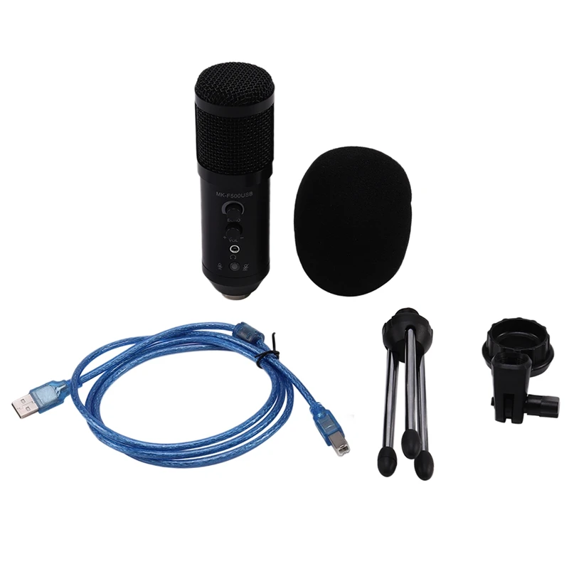 

Professional MK-F500 USB Condenser Microphone Computer Game Competitive Microphone Live Recording Chat Microphone for Live PC La