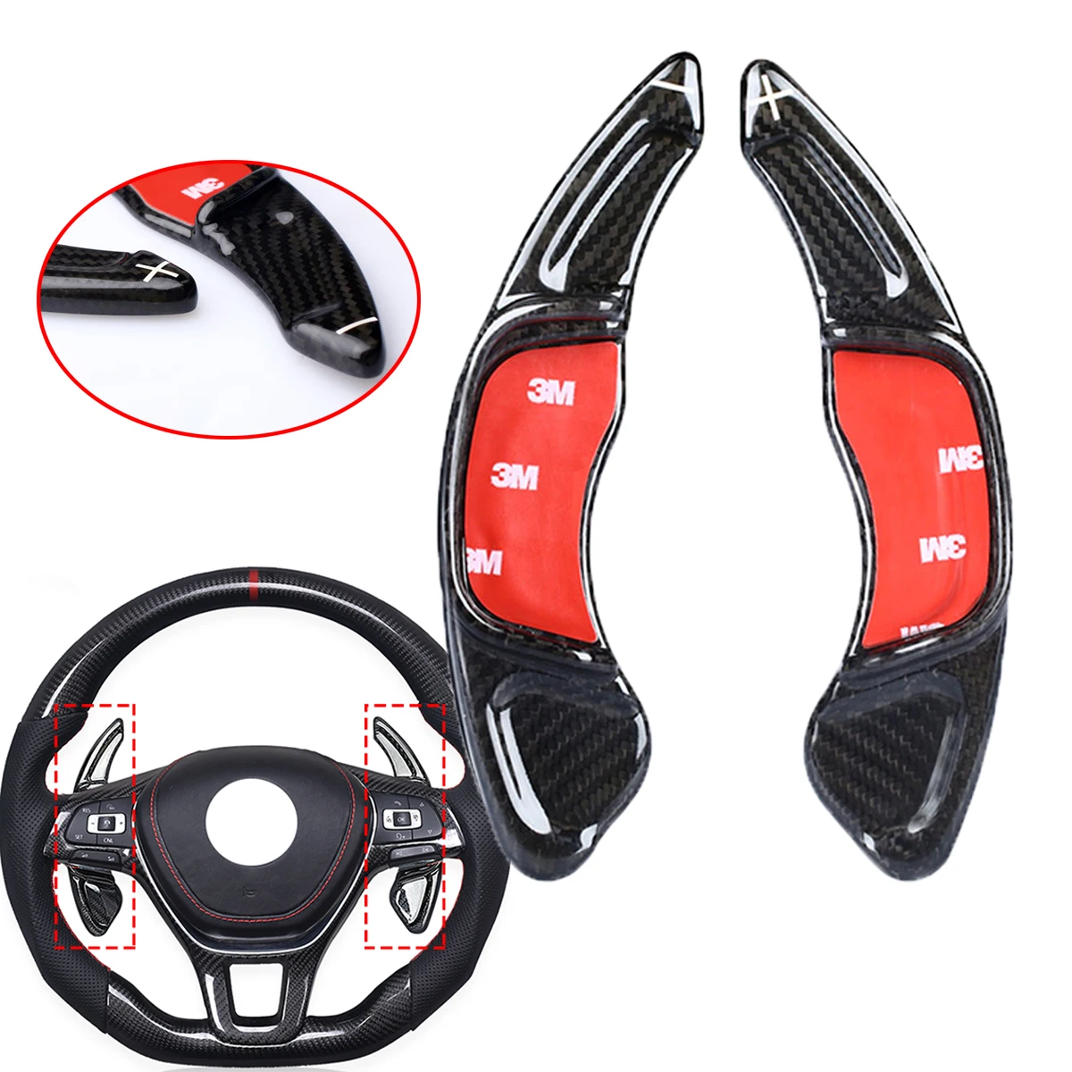 Accessories Fit For Volkswagen VW Golf7 R GTI Polp GTI Scirocco R Steering Wheel Shift Paddle Shifter Extension