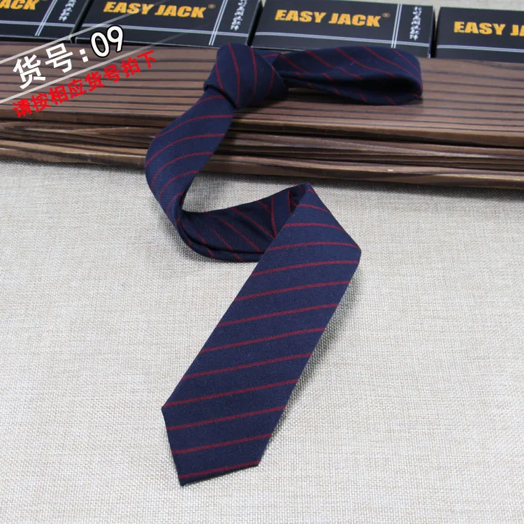 Мужской узкий галстук из хлопка и льна, мужской галстук, 6 см, праздничная одежда, деловая, повседневная, профессиональная работа, в клетку, подарок для отца - Цвет: 09