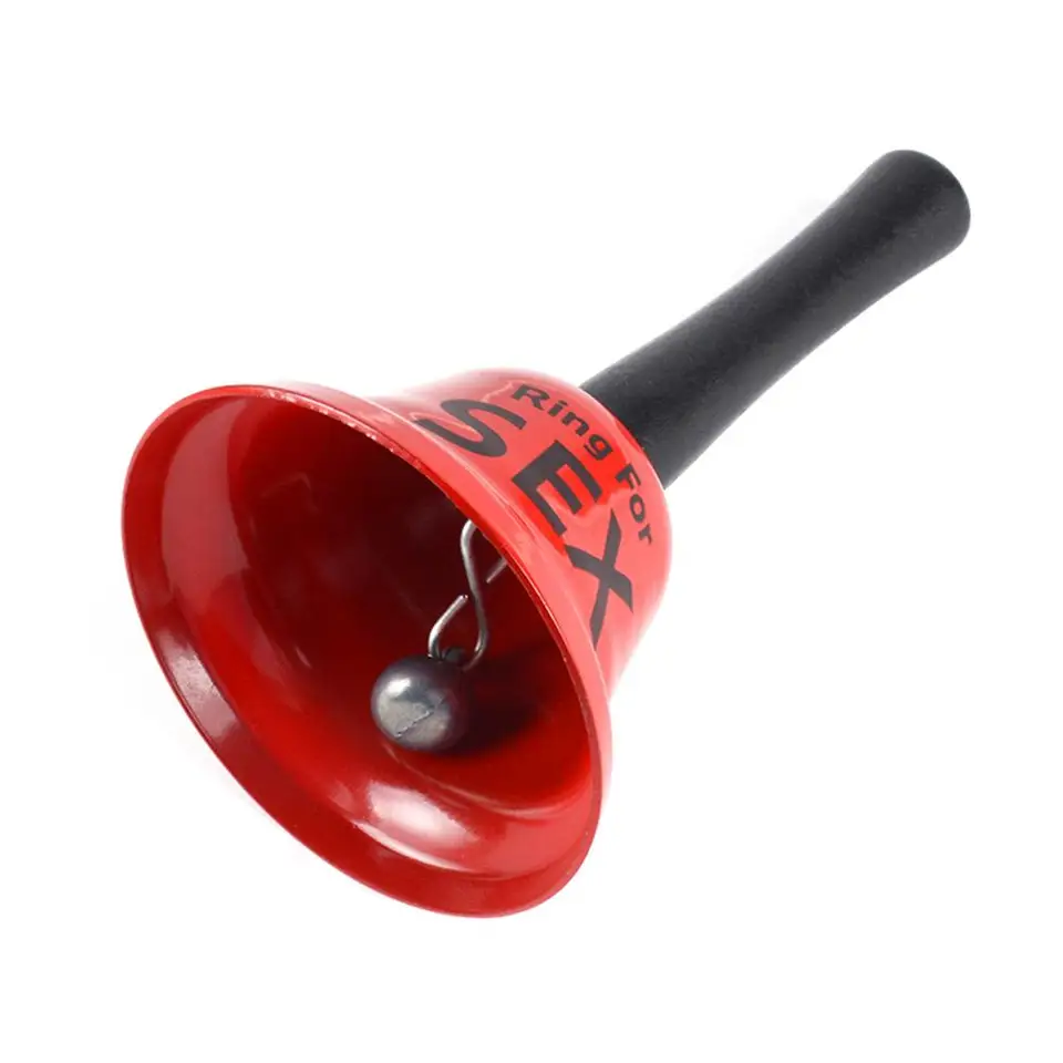1pcs Hand-held Ring Red Metal Bell Bachelor Party Decoration Bells