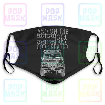 

Dust Mask with Filter Sketch 8Th Day God Created Rover Farm Land Off Road Premium Dtg Funny Washable Reusable Mask