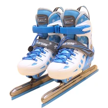 1 пара, зимние, для взрослых, детей, гоночные, скоростные, для катания на коньках, с лезвием, обувь, регулируемая, термальная, регулируемая, для катания на коньках, патины, 2 цвета