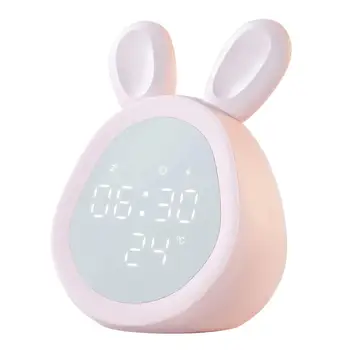 

Alarm Clocks for Bedrooms with Snooze and Night Lights, Rabbit Shaped Digital Alarm Clock, 3 Alarms with 6 Ringtones, Volume and