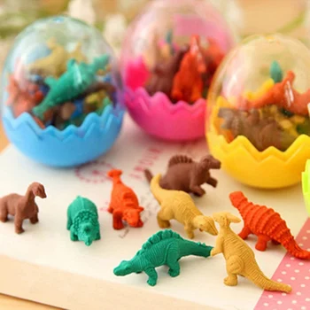 

Fashion Students Stationary Gift Mini Cute Dinosaur Egg Pencil Eraser For Kids Girls Gift Cartoon Correction Supplies Stationery