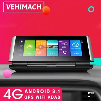 

7'' IPS 4G Dash Cam GPS WIFI ADAS Android 8.1 1080P Car DVR Bluetooth Auto Video Recorder Dual Front And Rear Camera Navigation