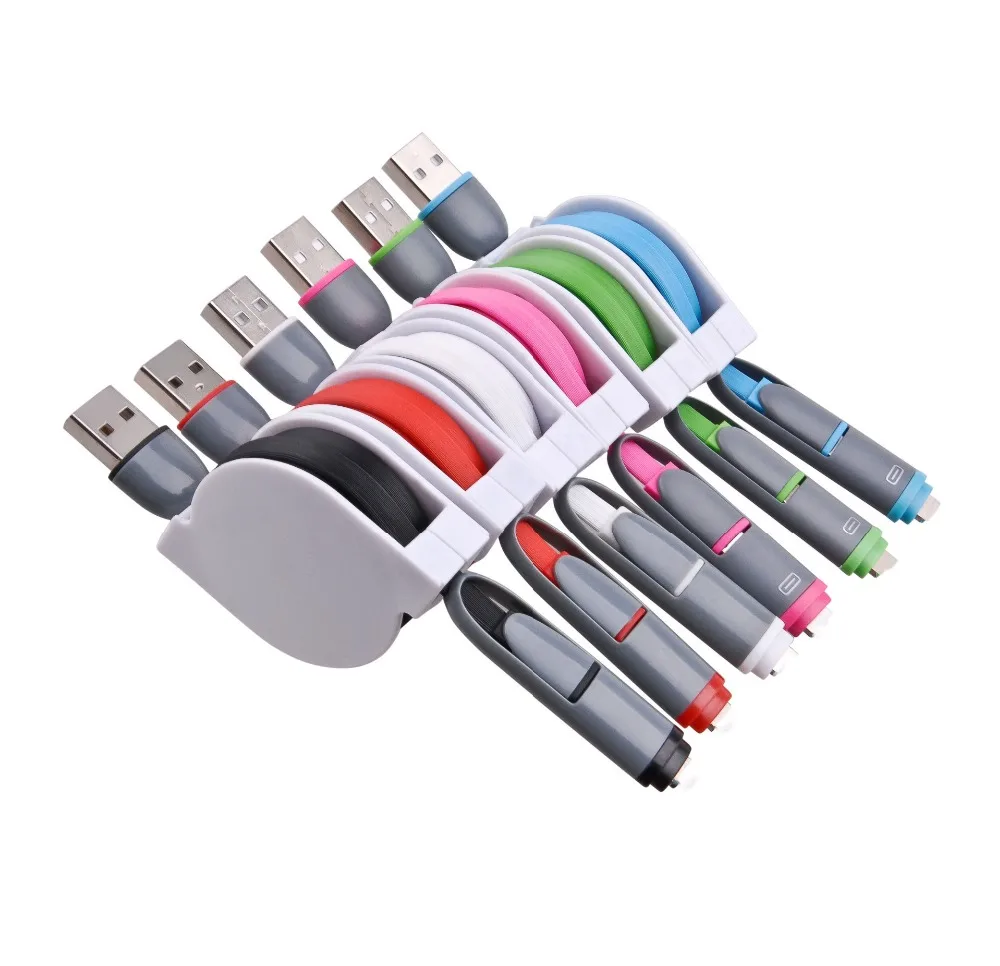 Мини Многофункциональный 2 в 1 USB кабель Быстрая зарядка линия передачи данных телескопическая линия зарядки растягивающийся Телескопический USB удлинитель