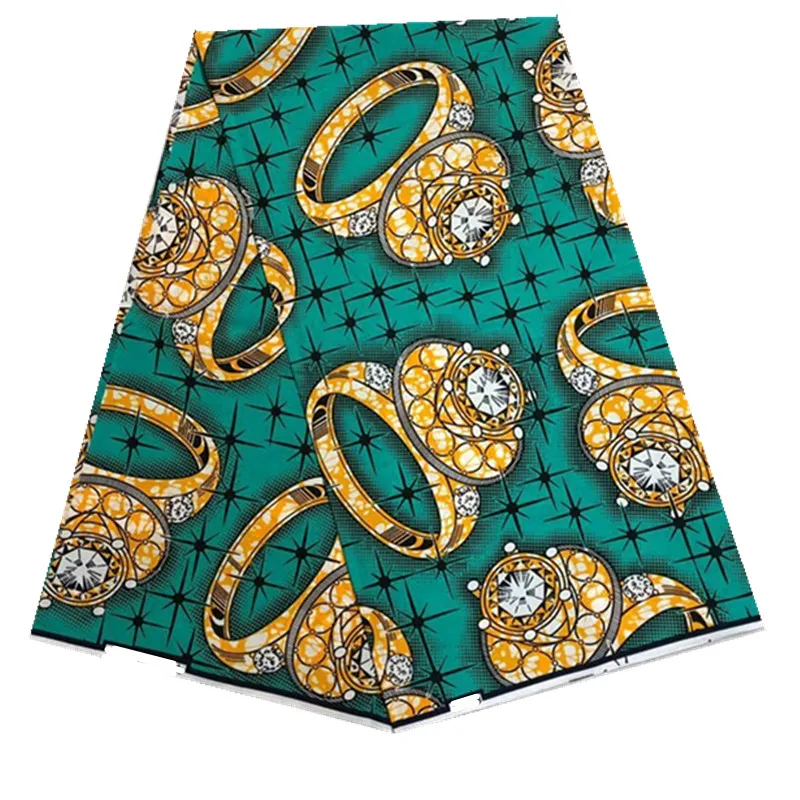 Original Real Wax African Fabric Wax Print Ankara Tissue Wax Fabric for Wedding Dress 100% Cotton African Fabric 6yards N830-9