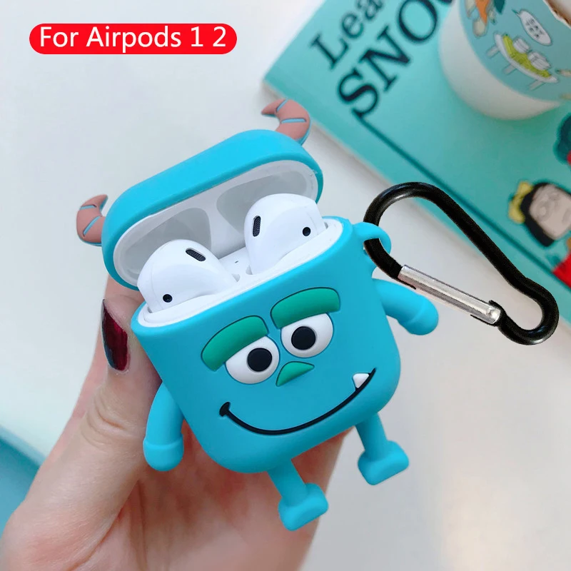 Милый мультяшный беспроводной чехол для гарнитуры Bluetooth для Apple Airpods 1 2, силиконовый мягкий чехол для наушников Airpods, защитный чехол s