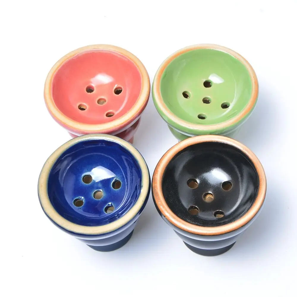 Ceramic Hookah Bowl Nargile Cachimba Shisha Pipe Flavor Bowls for Sisha Chicha Narguile Accessories