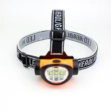 В настоящее время поставка 6led пластиковые светильники литиевая батарея перезаряжаемая головная лампа COB фары патч фары работают он