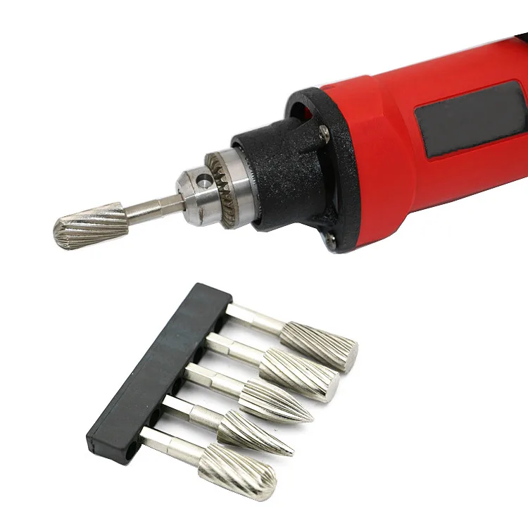 

Citop 5pcs/set 6.35mm Hex Shank Rotary Tools Cutting HSS Routing Router Grinding Polishing Bits Milling Cutters for Wood Carving