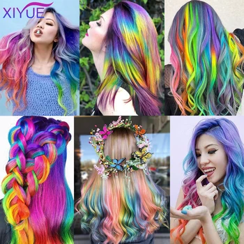 

Rainbow Hair Streak Pink Long Straight Clip In One Piece Hair Extensions 20 Inches Synthetic Fake Hair for Women Girls