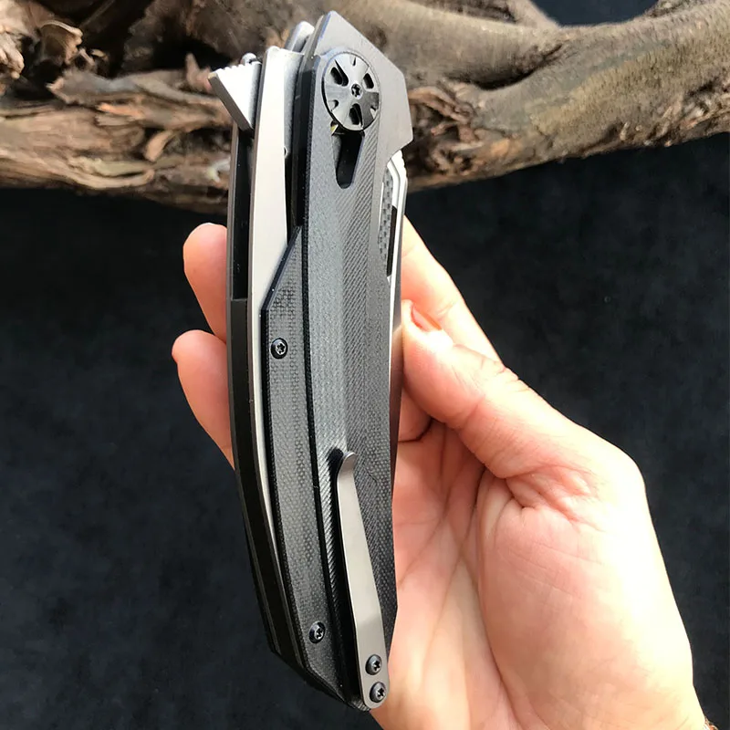 Najtaniej 2019 nowy ZT 0999 składany nóż D2 stali z włókna węglowego ostrze CNC scyzoryk camping odkryty edc na polowania wycinarka