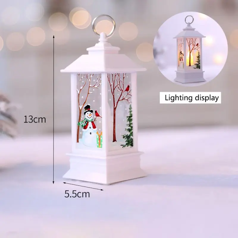 Рождественский светодиодный светильник с имитацией масляной лампы Рождественский ночник в виде свечи подвесной Орнамент Ремесло