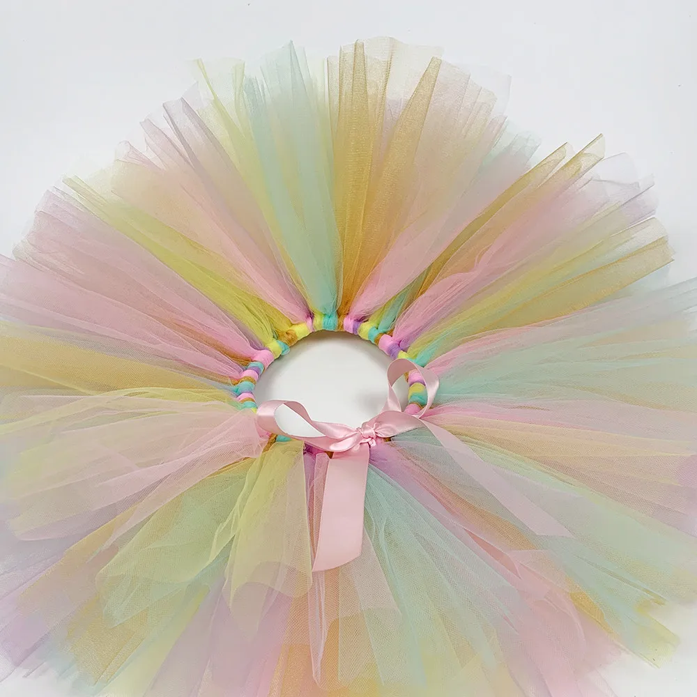 Pastel Unicorn Tutu Skirt Baby Girls Birthay Party Tutu Kid Ballet Dance Tulle Skirt Children Unicorn Costume Carnival Holiday elvira costume