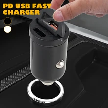

USB C Car Charger 60W Dual USB Car Charger Adapter with 30W QC 3.0 USB and 30W PD 3.0 Type C Car Charger