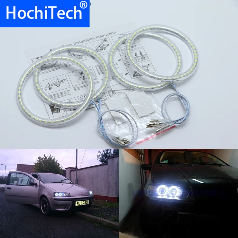 

Ultra bright SMD white LED angel eyes halo ring kit daytime running light DRL for Fiat PUNTO mk2 1999-2010