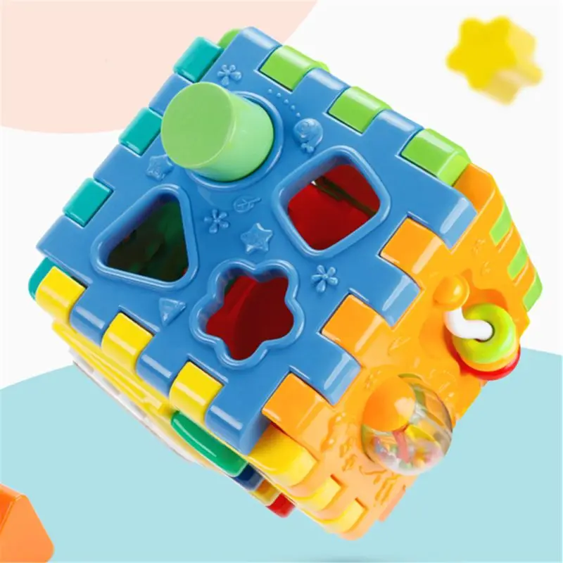  Baby Activity Cube Toddler Toys 6 in 1 Shape Sorter Baby Activity Play Centers