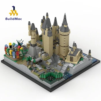 

BuildMoc City Street Hogwarts Magic Castle Architecture Toys Blocks House Model Building Blocks Education Assembled Toys For Kid