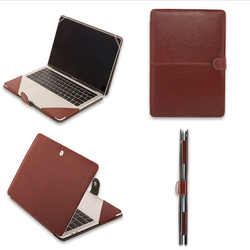 For Apple Macbook Pro 14 M4 2024 up to date laptop PU Leather Bag