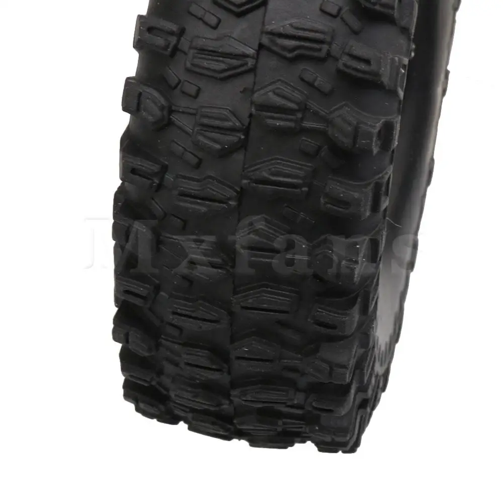Mxfans 4 x RC1: 10 Рок Гусеничный надувные шины и красные колесные диски w/Beadlock