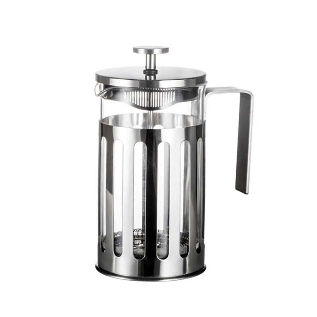 600ml Нержавеющая сталь Френч-пресс для приготовления кофе кофейник Percolator инструмент изолированный кофе чай пивной горшок с фильтром корзины - Цвет: 600ml