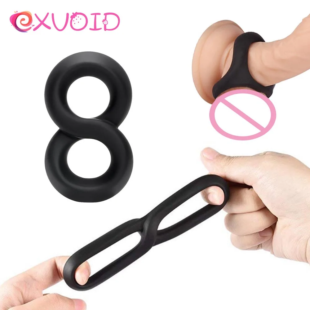 EXVOID Delay Ejaculation Liquid Silicone Sex Shop Erotic Toys Adult Products for Men Soft Cock Ring Elastic Penis | Красота и