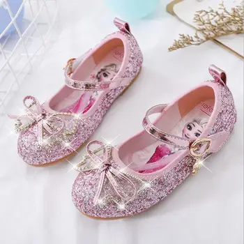 

Kids Girls Wedding Dress Leather Shoes Children Princess Party Shoes Bowtie Shoes For Girls Casual Sneakers Flat