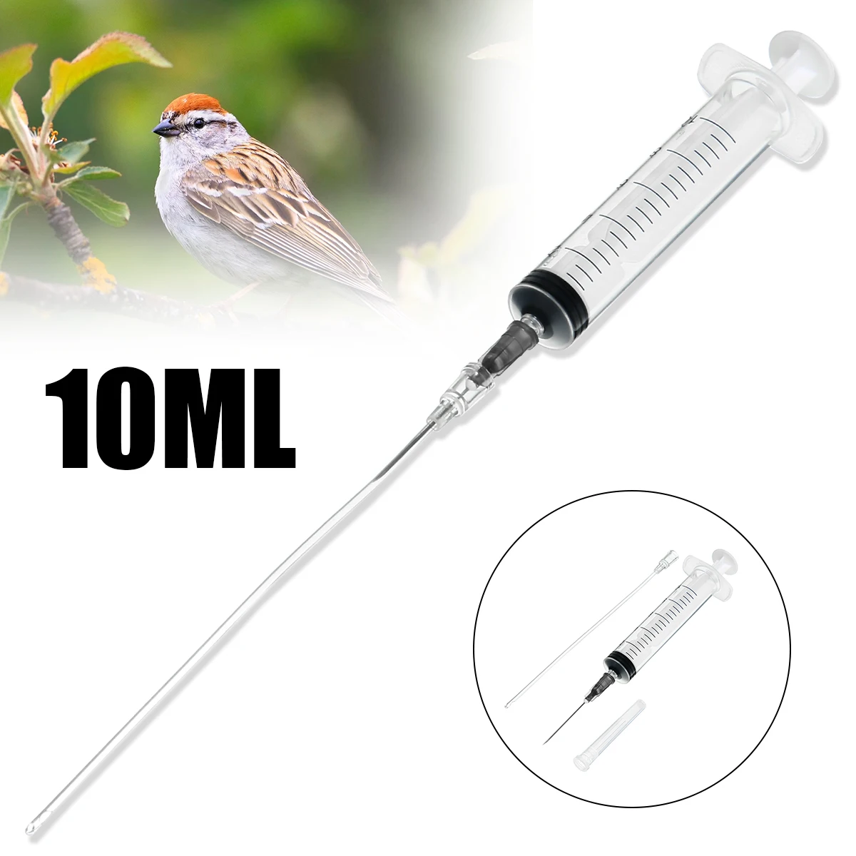 3pcs Baby Bird Budgie Parrot Hand Rearing Feeding Syringes Crop Tubes lots  s