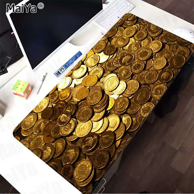 Maiya New Design Funny Gold and money Office Mice Gamer Soft Mouse Pad Free Shipping Large Mouse Pad Keyboards Mat