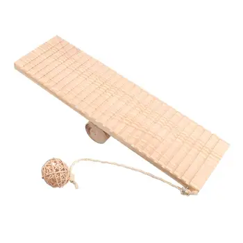 

1pc Pet Toy Creative Durable Practical Funny Wooden Safe Balance Toy Hamster Seesaw Playing Toys Training Toy