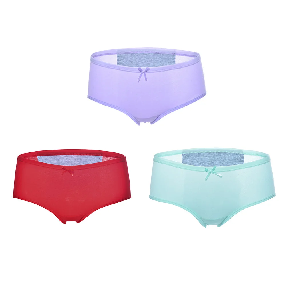 Underwear Girls 3 шт./компл. Для женщин нижнее белье физиологические трусы хлопок Высокая Талия герметичность менструации трусики Для женщин сексуальные брюки - Цвет: Underwear Girls