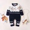 Infant Baby Boys Christmas Romper Reindeer Long Sleeve Elk Printed Pattern Jumpsuit for Boys Girls Clothes New Year's Costume ► Photo 3/6