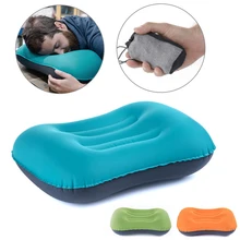 Надувная наружная подушка для кемпинга сверхлегкие подушки для путешествий с карманом портативная подушка для надувания воздушная подушка для шеи спальное снаряжение