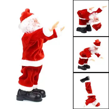 

Electric Santa Claus Somersault Stunt Toy Music Walking Doll Xmas Ornaments