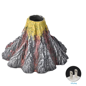 

Underwater ABS Oxygen RGB Colorful Volcano Ornament Practical With LED Light Decoration Bright Energy Saving Aquarium Pets