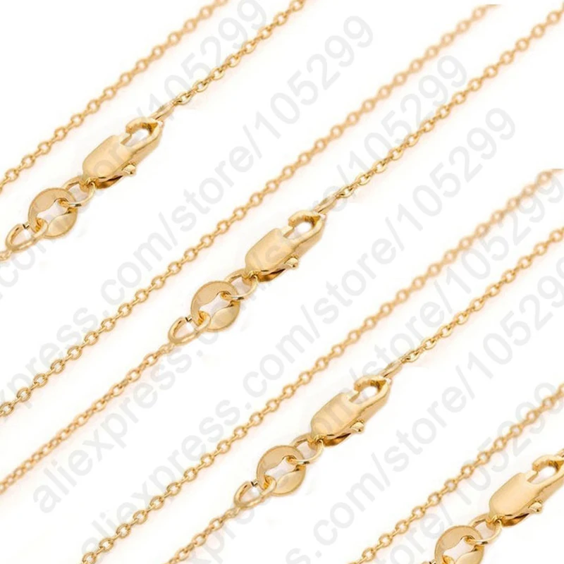 Wholesale 50pcs/Lot Yellow Gold Color Rolo Chains Lobster Clasps For Pendant Jewelry Accessories DIY Handmade