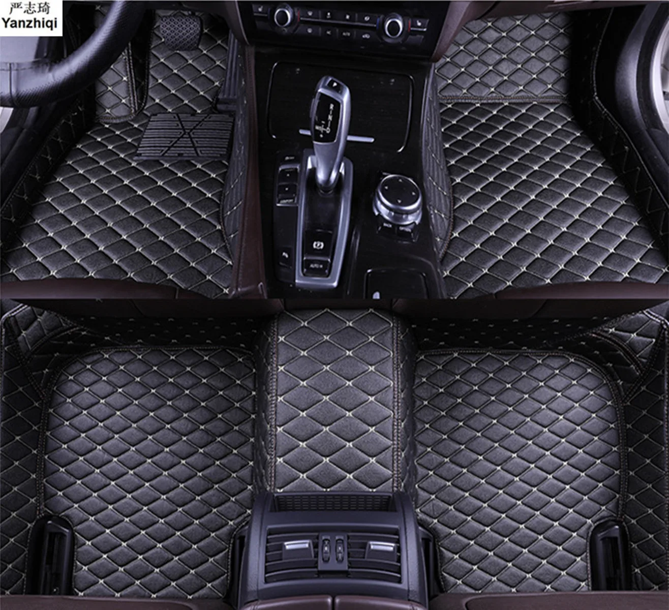 

Upgrade leather car floor mats for Volkswagen VW Golf 7 / GTI R Mk7 Hatchback Hatch 2013-2018 Custom foot Pads automobile carpet