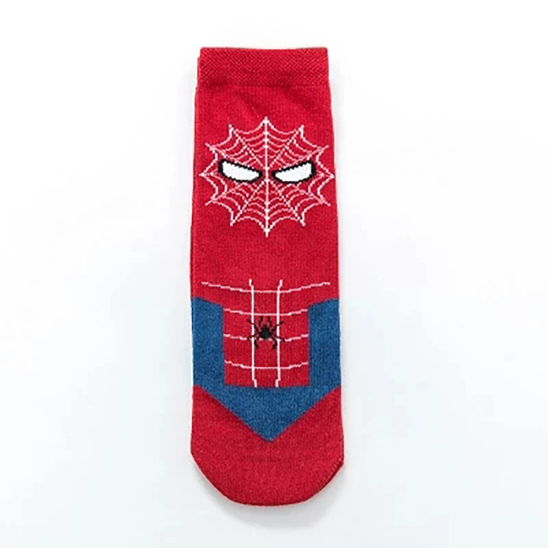 Disney-Calcetines de algodón deportivo para niños y niñas, medias divertidas de dibujos animados de superhéroes, Spiderman, Cosplay, Invierno