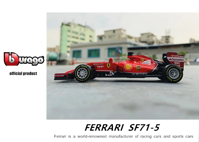 1:43 Bburago 1:43  SF14T-7 F1 Racing Ferrari 2018 SF71H 2017 SF70 2016 SF16 2014 S14T F21012 Diecast Model Car